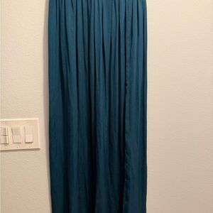 Elegant Teal Maxi Skirt
